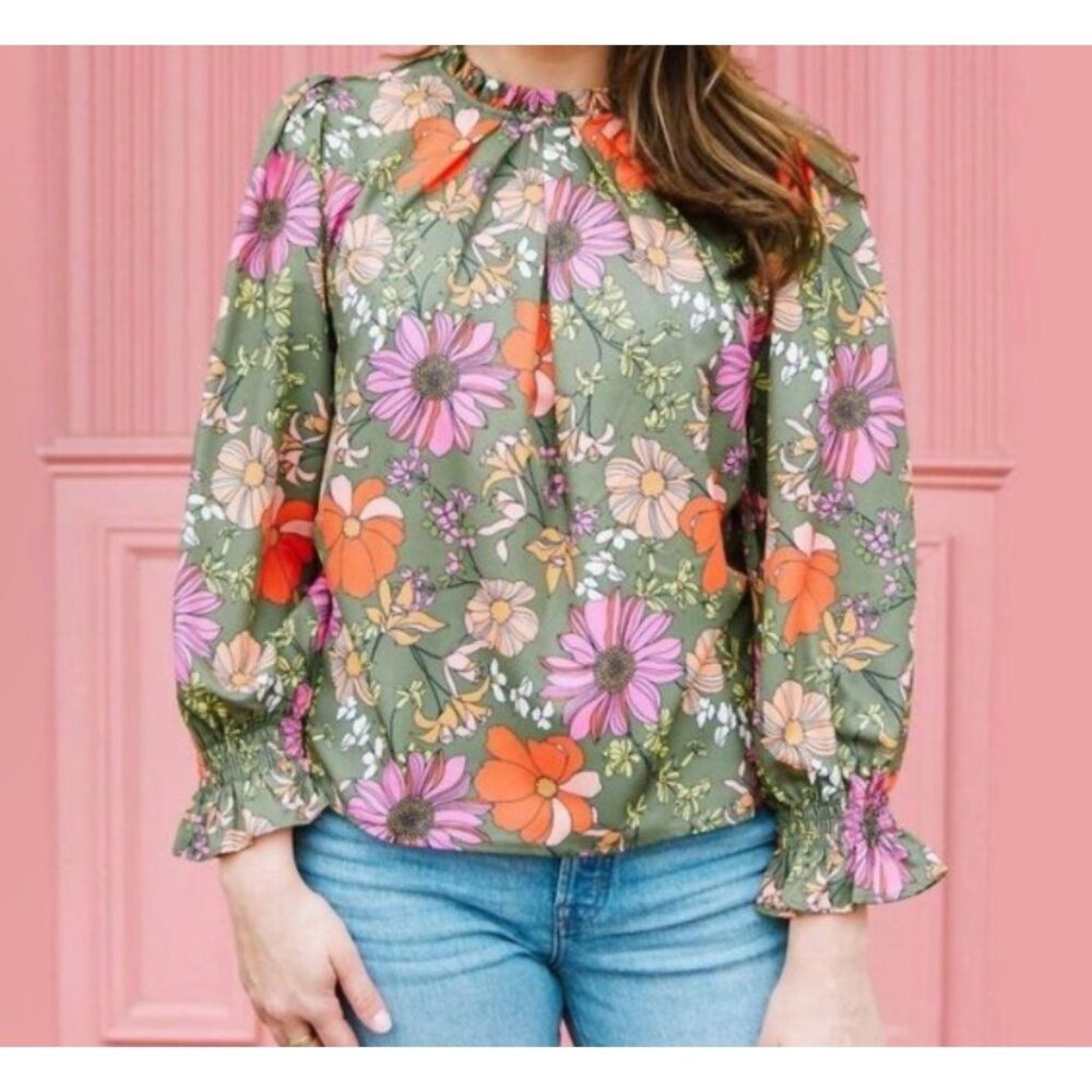 Michelle McDowell XXL Quinn Top Floral Poppy Pattern